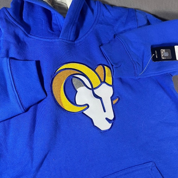 NWT Los Angeles Rams Logo NFL Team Apparel NFL Hooded Sweatshirt, Youth XL - Picture 5 of 7